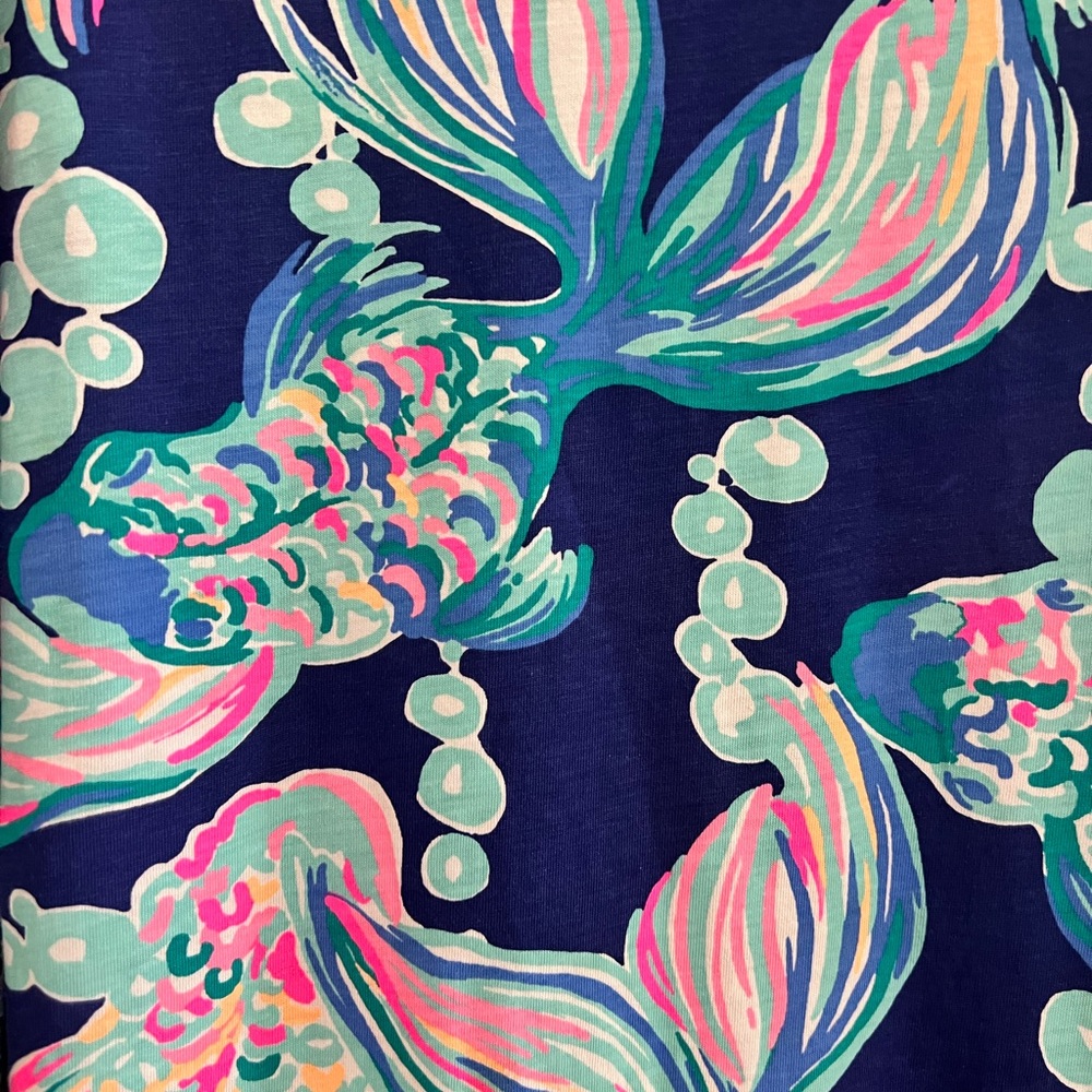 Lilly Pulitzer cotton scoop neck dress above the knee. Size L.